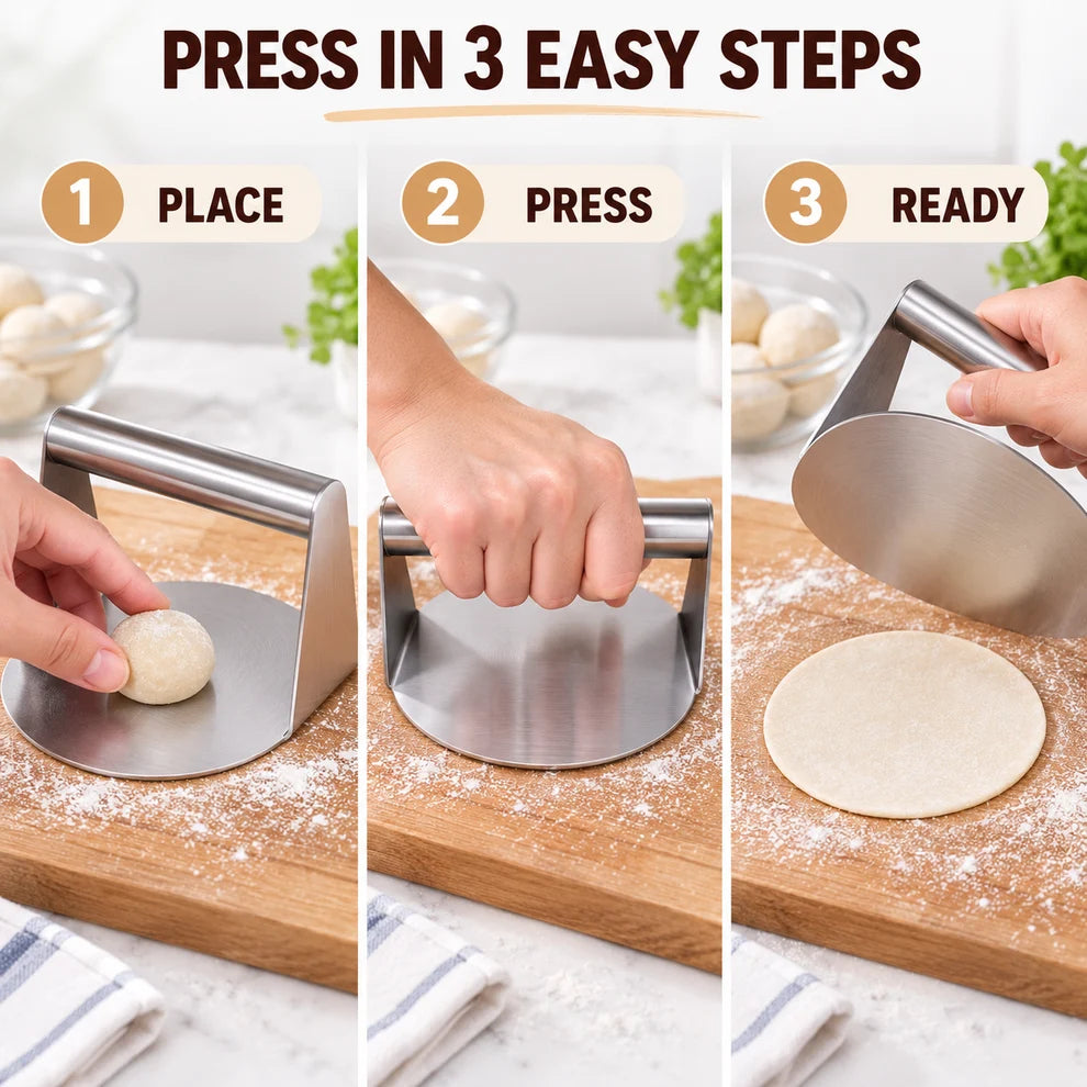 ✨HOT SELL 50% Off TODAY✨LIMITED OFFER✨ Stainless Steel Roti & Puri Dough Press