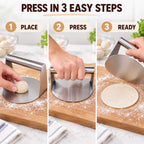 ✨HOT SELL 50% Off TODAY✨LIMITED OFFER✨ Stainless Steel Roti & Puri Dough Press