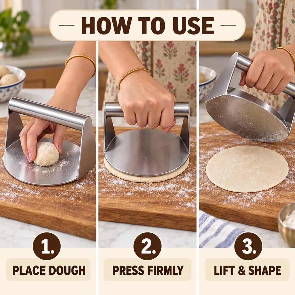 ✨HOT SELL 50% Off TODAY✨LIMITED OFFER✨ Stainless Steel Roti & Puri Dough Press