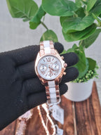Michael Kors Bradshaw Twotone White Dial AT433